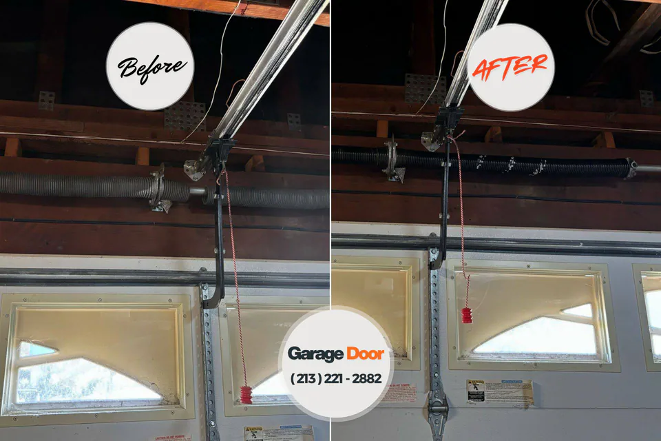 Before and after: garage door company Hideout, UT